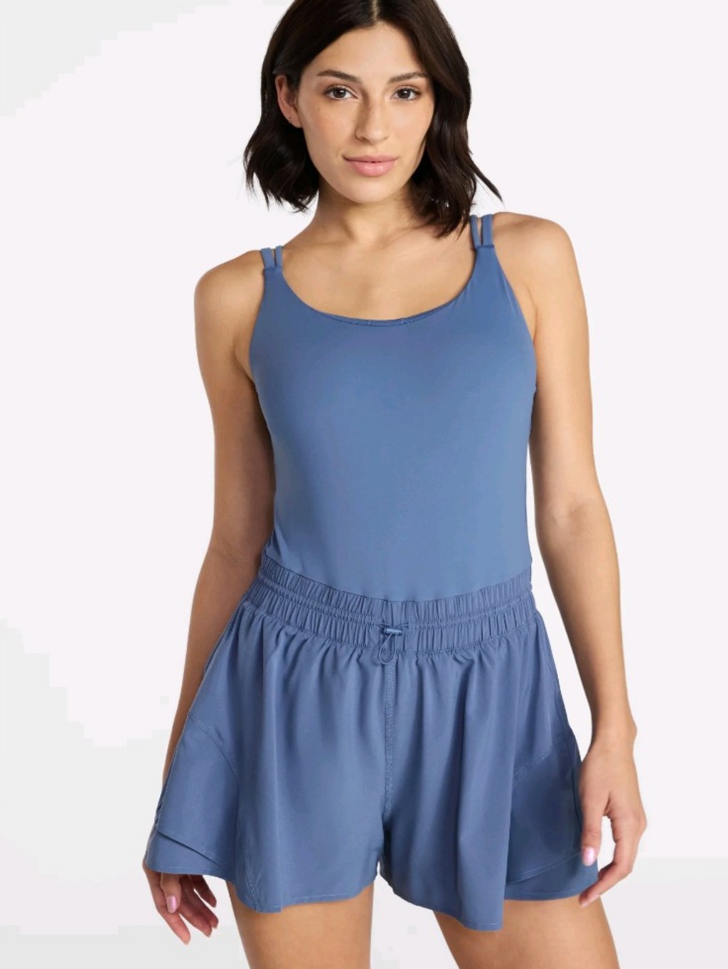 Avia Active Cinch Waist Romper In Insignia Blue Women's